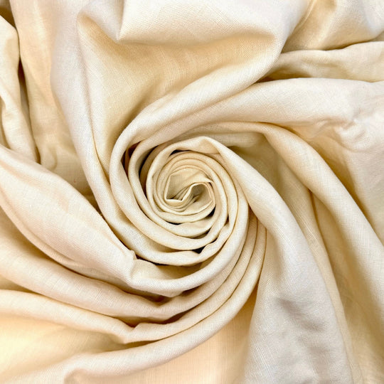Running Away Together - Linen Blend Woven - Light Beige - 1.8M Bundle - True Deadstock fabric Fabric by private - Sustainable Textile | FABCYCLE