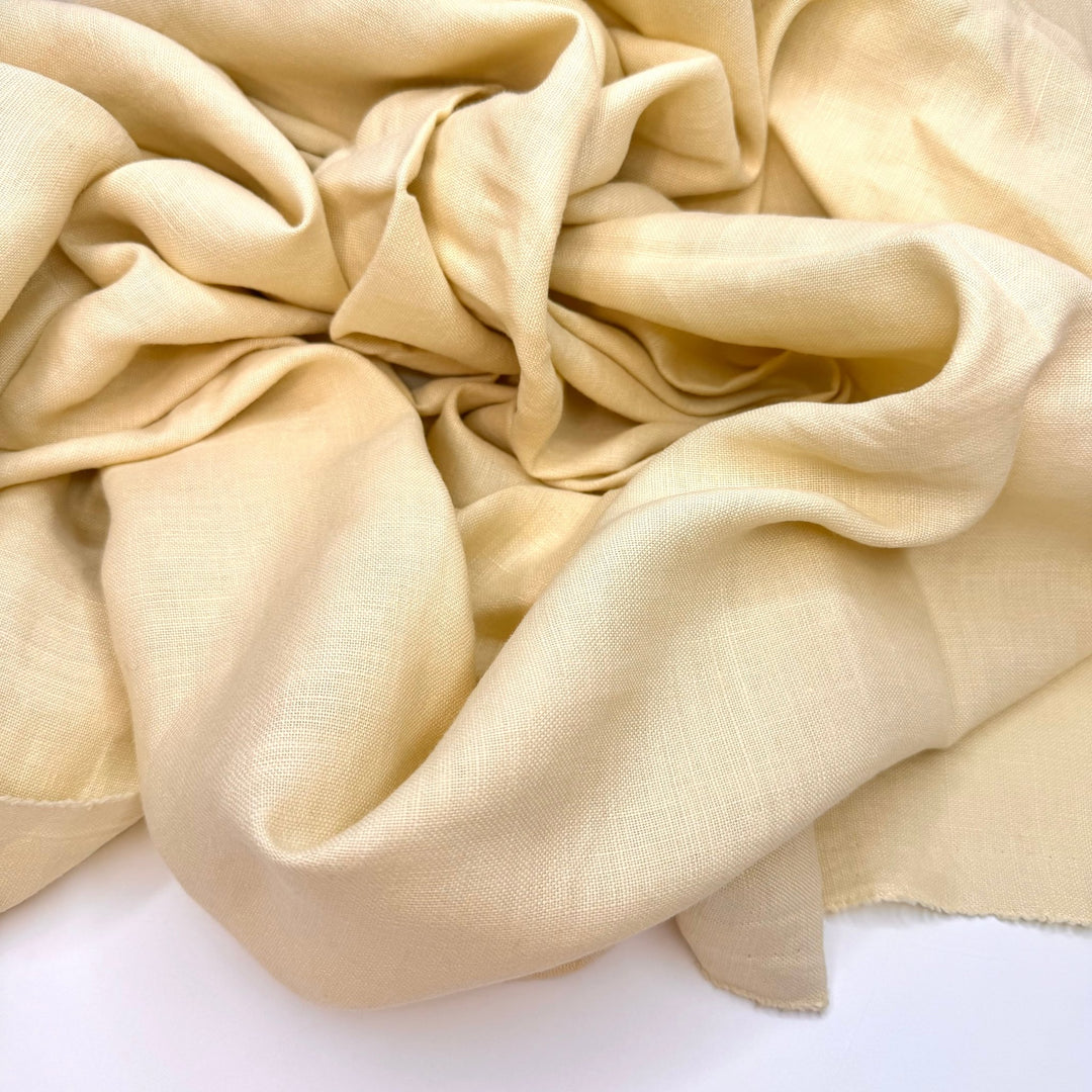 Running Away Together - Linen Blend Woven - Light Beige - 1.8M Bundle - True Deadstock fabric Fabric by private - Sustainable Textile | FABCYCLE