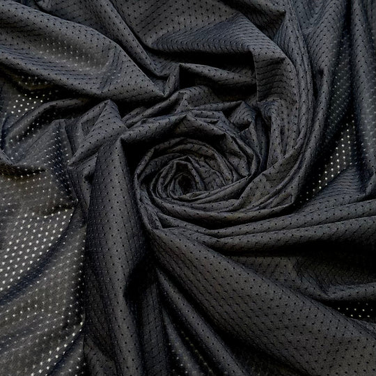 Running On The Road Less Traveled - Mesh Polyester Blend Woven - Black - Bundles - True Deadstock fabric Fabric by private - Sustainable Textile | FABCYCLE