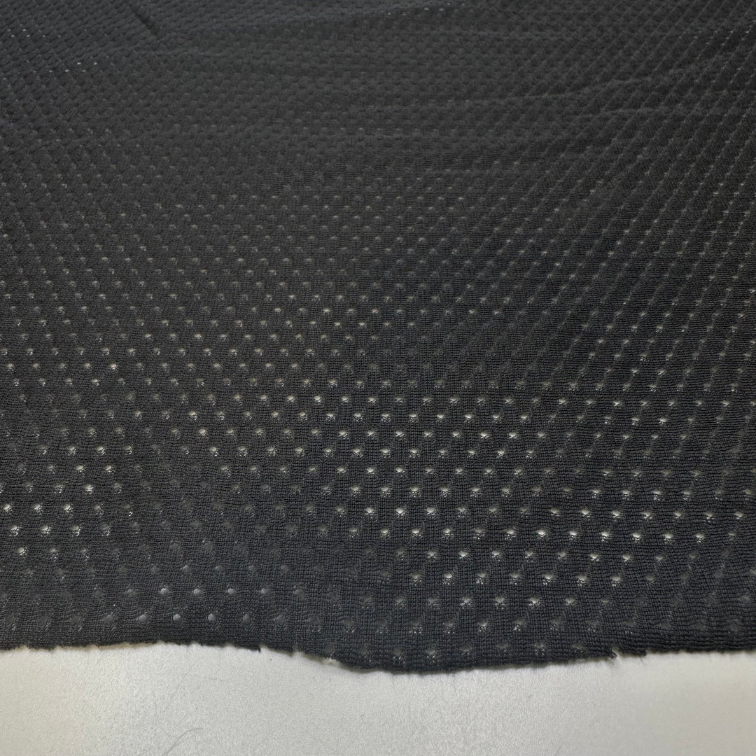 Running On The Road Less Traveled - Mesh Polyester Blend Woven - Black - Bundles - True Deadstock fabric Fabric by private - Sustainable Textile | FABCYCLE