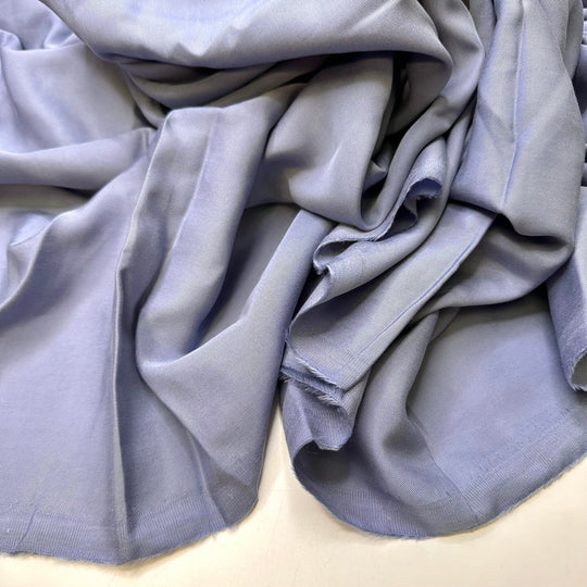 Running Out Of Buttons - Twill Weave Tencel Woven - Blue - 2.2M Bundle - True Deadstock fabric Fabric by private - Sustainable Textile | FABCYCLE