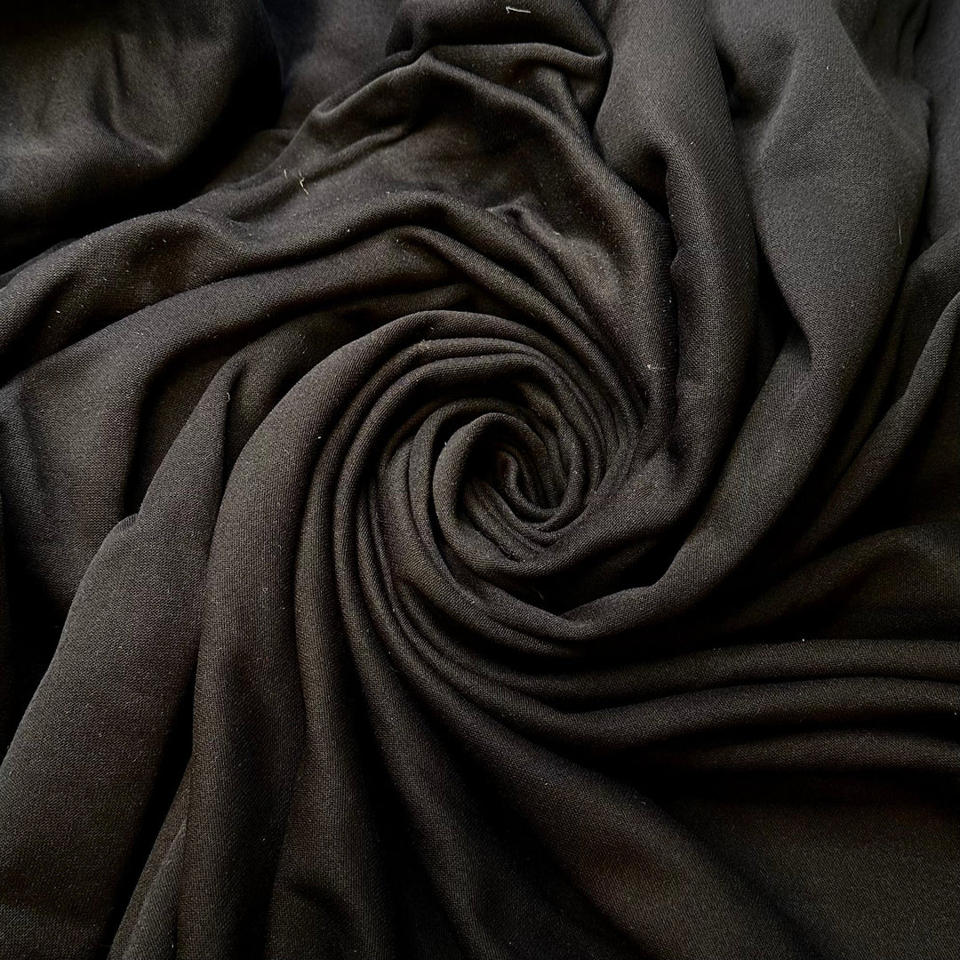Running Pants Designated For Lazy Days - Micro Fleece Jersey Fleece Polyester Blend Knit - Black - 2.2M Bundle - True Deadstock fabric Fabric by private - Sustainable Textile | FABCYCLE