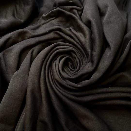 Running Pants Designated For Lazy Days - Micro Fleece Jersey Fleece Polyester Blend Knit - Black - 2.2M Bundle - True Deadstock fabric Fabric by private - Sustainable Textile | FABCYCLE