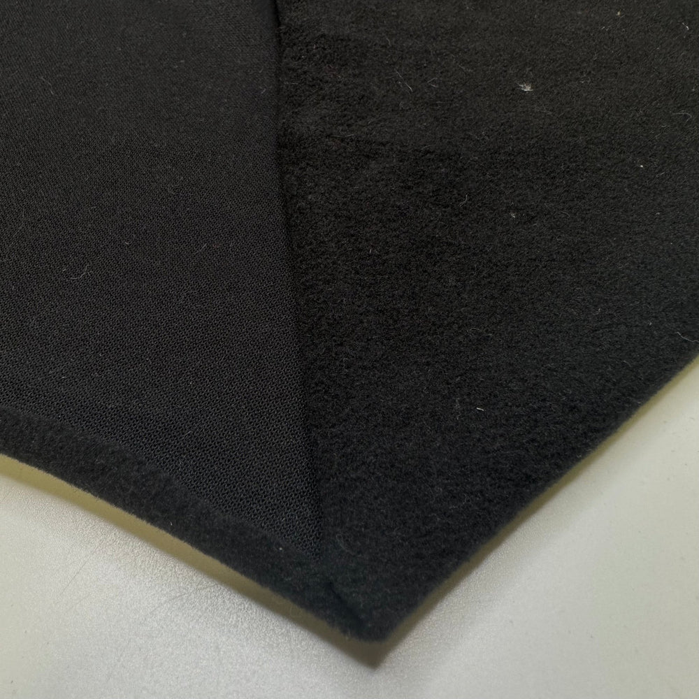 Running Pants Designated For Lazy Days - Micro Fleece Jersey Fleece Polyester Blend Knit - Black - 2.2M Bundle - True Deadstock fabric Fabric by private - Sustainable Textile | FABCYCLE