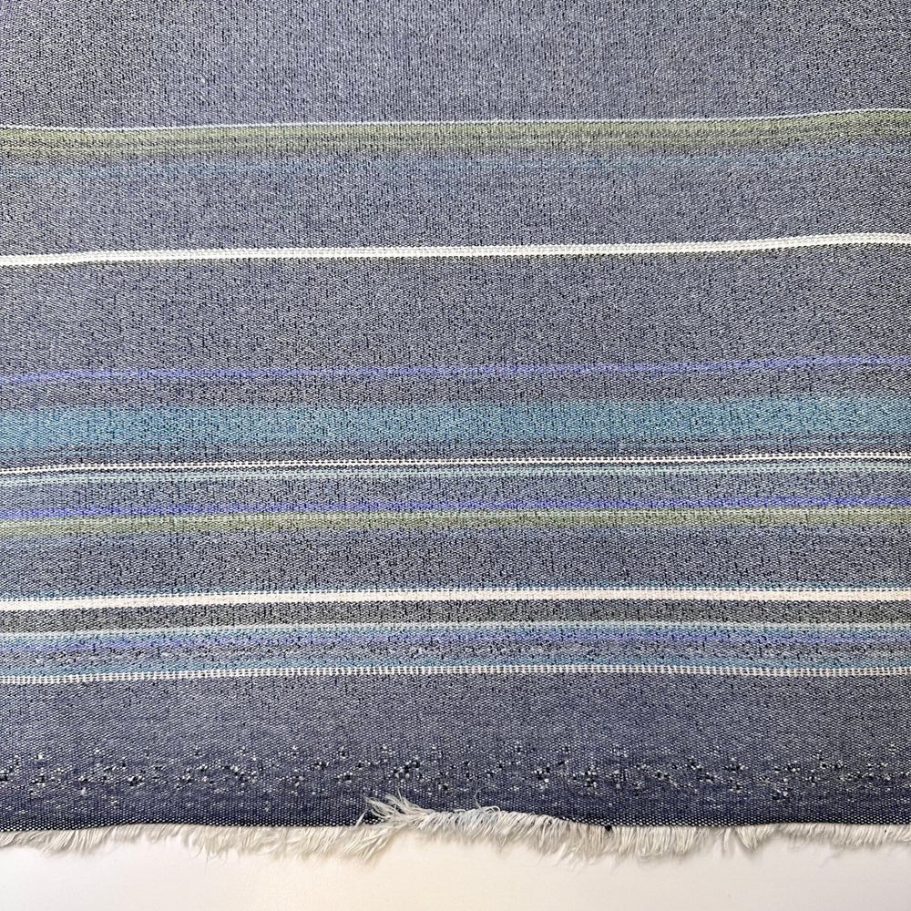 Running To The Pool - Water Resistant Poly/PU Woven - Grey Multi Stripes - 2M Bundle - True Deadstock fabric Fabric by private - Sustainable Textile | FABCYCLE