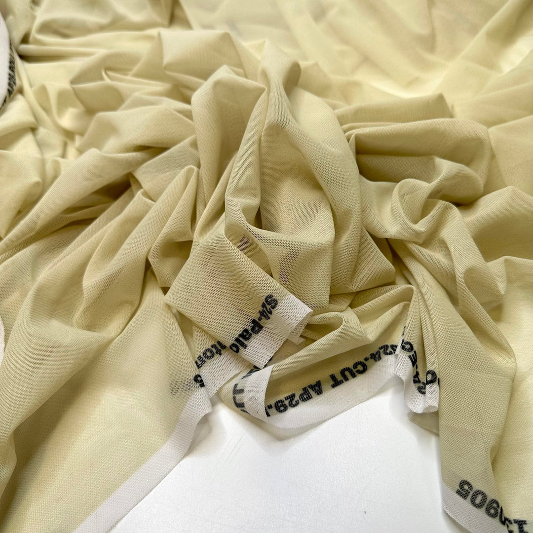 Running Up Sand Dunes - Mesh Poly/Spandex Knit - Light Yellow/Beige - Bundles - True Deadstock fabric Fabric by private - Sustainable Textile | FABCYCLE