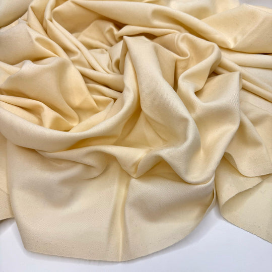 Russian Dolls Are Full Of Themselves - Twill Weave Wool Woven - Cream - 1.1M Bundle - True Deadstock fabric Fabric by private - Sustainable Textile | FABCYCLE