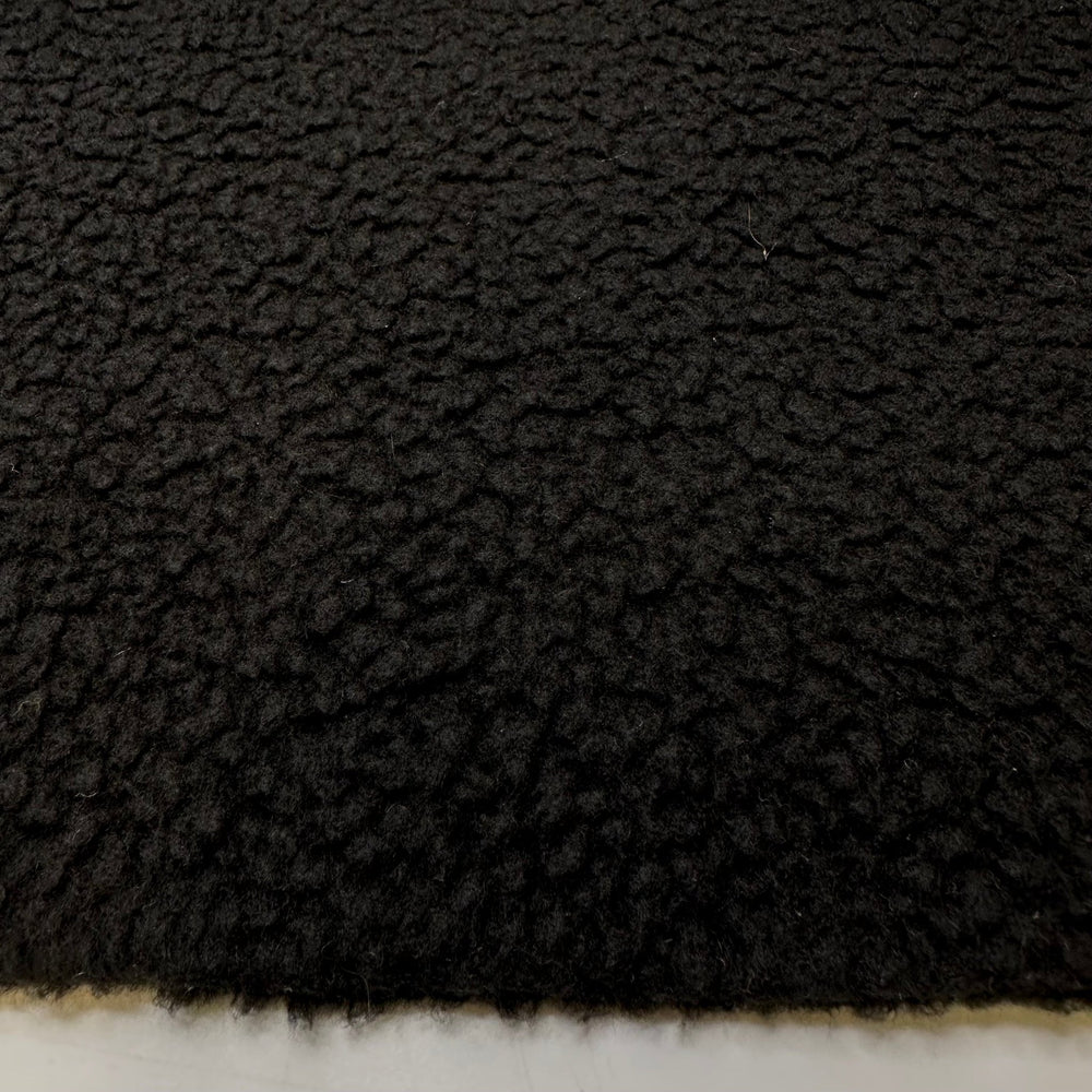 RV Camping - Fleece Polyester Blend Knit - Black - 1.75M Bundle - True Deadstock fabric Fabric by private - Sustainable Textile | FABCYCLE