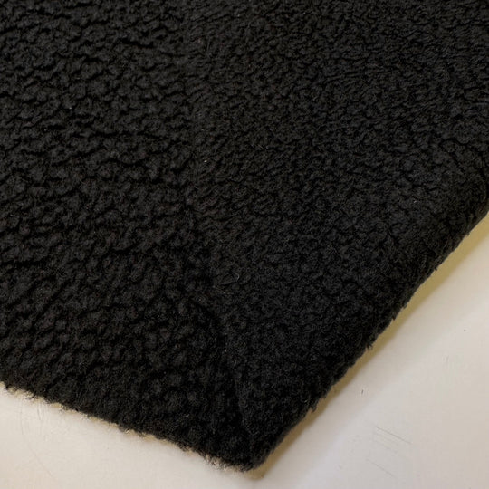RV Camping - Fleece Polyester Blend Knit - Black - 1.75M Bundle - True Deadstock fabric Fabric by private - Sustainable Textile | FABCYCLE