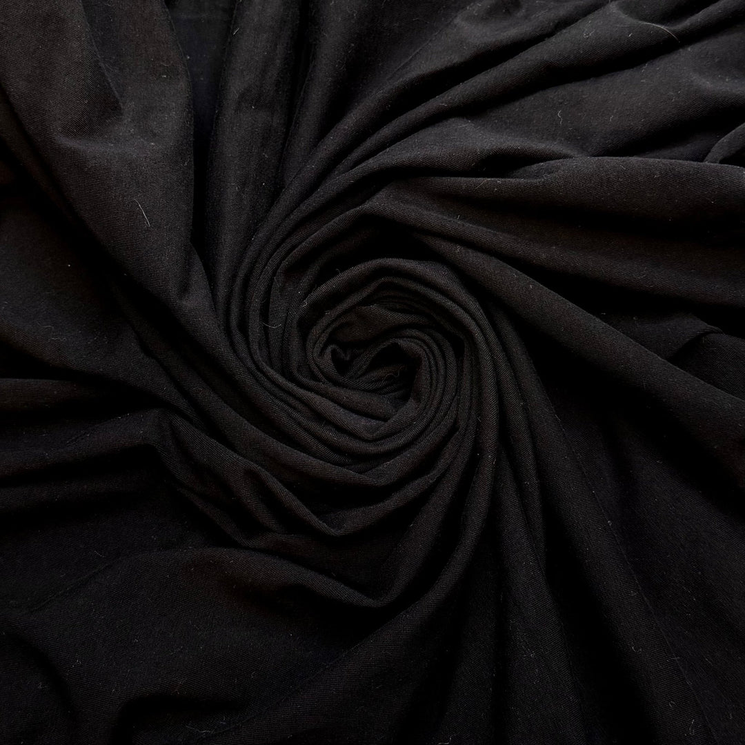 Sailback Houndshark Returning - Jersey Cotton Blend Knit - Black - 2M Bundle - True Deadstock fabric Fabric by private - Sustainable Textile | FABCYCLE