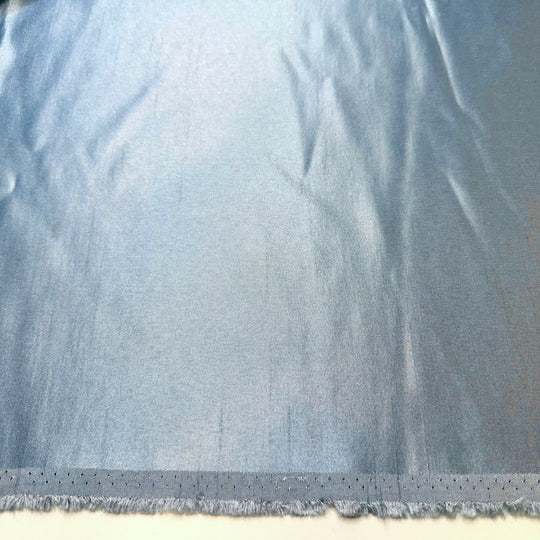 Salad Fork And Dinner Fork - Satin Polyester Blend Woven - Light Blue - 2M Bundle - True Deadstock fabric Fabric by private - Sustainable Textile | FABCYCLE