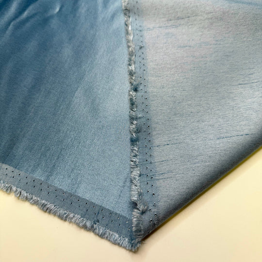 Salad Fork And Dinner Fork - Satin Polyester Blend Woven - Light Blue - 2M Bundle - True Deadstock fabric Fabric by private - Sustainable Textile | FABCYCLE
