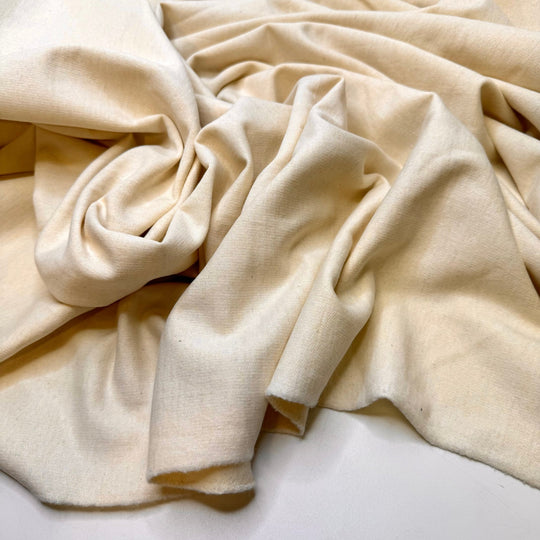 Salmonberries - Jersey Fleece Bamboo Blend Knit - Cream - Bundles - True Deadstock fabric Fabric by private - Sustainable Textile | FABCYCLE