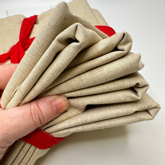 Sample Pack - Cotton/Linen Woven - Light Beige - 1.8M Bundle - True Deadstock fabric Fabric by private - Sustainable Textile | FABCYCLE