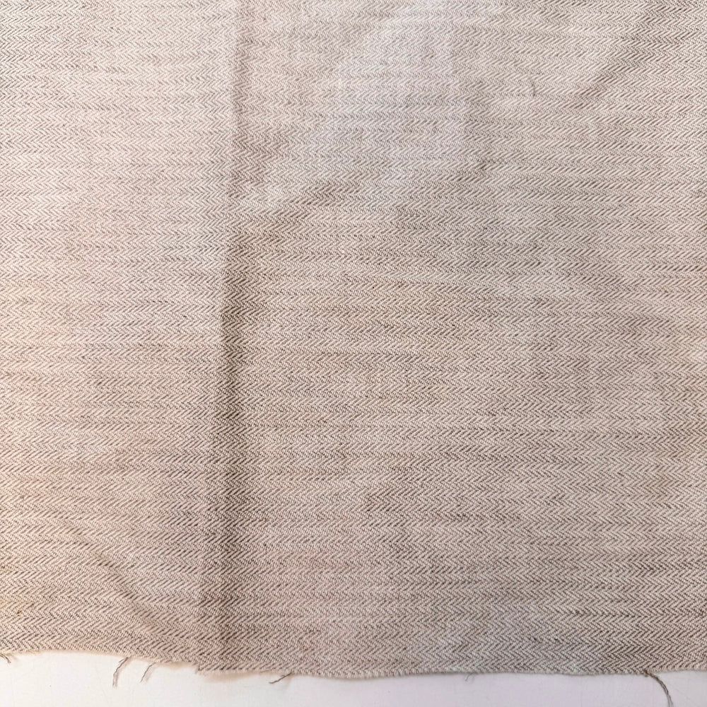 Sand Dune Quartz - Herringbone Cotton/Spandex Woven - Light Beige/Cream - 2M Bundle - True Deadstock fabric Fabric by private - Sustainable Textile | FABCYCLE