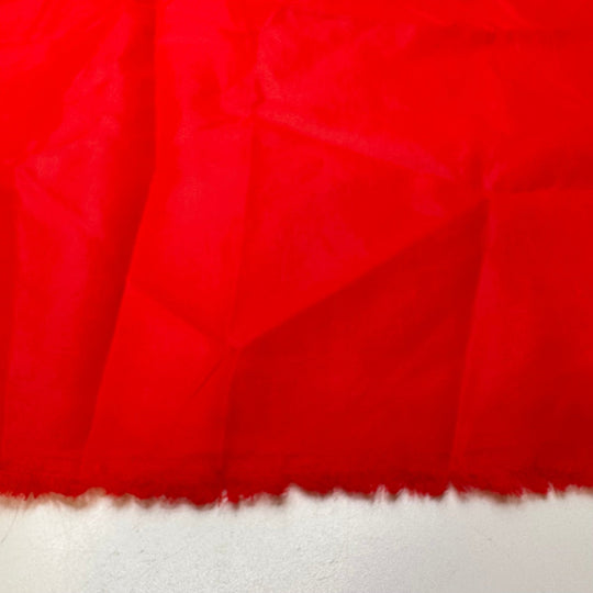Santa Forgot His Raincoat - Water Resistant Polyester Blend Woven - Red - 1.6M Bundle - True Deadstock fabric Fabric by private - Sustainable Textile | FABCYCLE