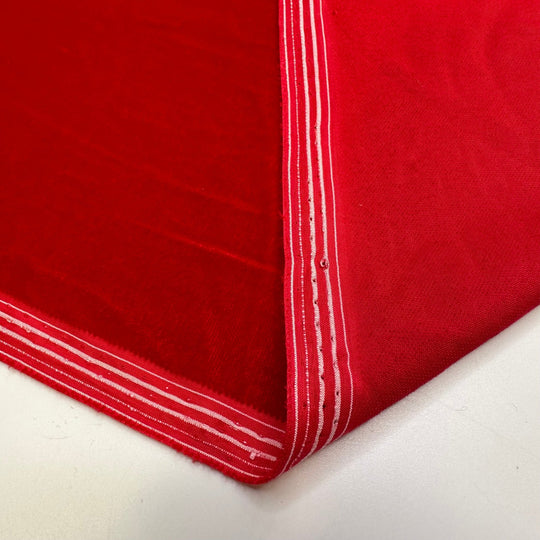 Santa Suit Chic - Velvet Poly Woven - Red - 1.25M Bundle - True Deadstock fabric Fabric by private - Sustainable Textile | FABCYCLE
