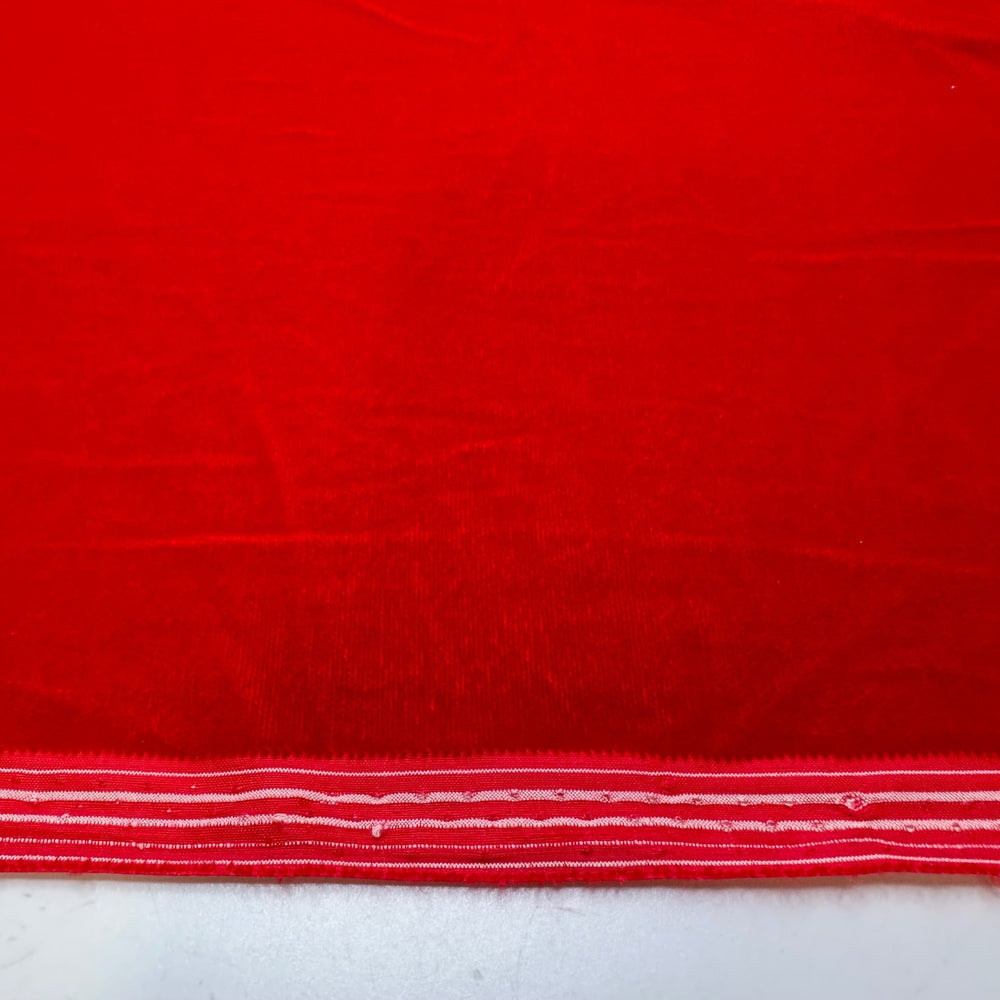 Santa Suit Chic - Velvet Poly Woven - Red - 1.25M Bundle - True Deadstock fabric Fabric by private - Sustainable Textile | FABCYCLE