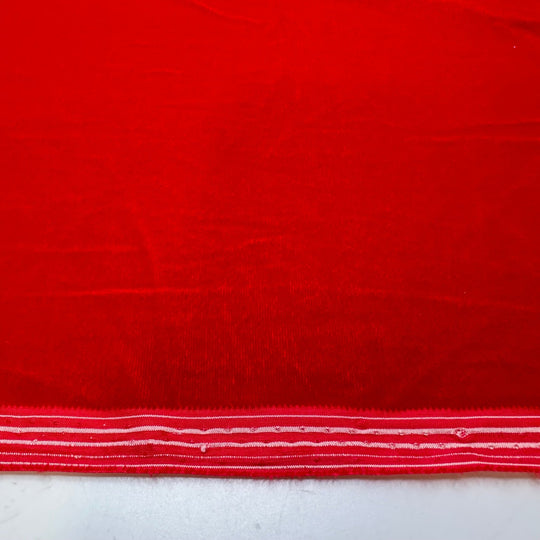 Santa Suit Chic - Velvet Poly Woven - Red - 1.25M Bundle - True Deadstock fabric Fabric by private - Sustainable Textile | FABCYCLE