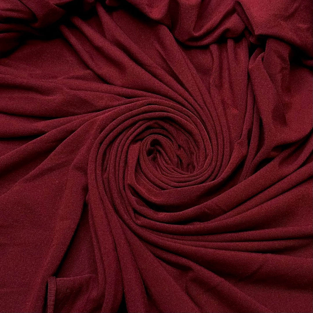 Santa Suit - Jersey Cotton/Poly Knit - Burgundy - 2M Bundle - True Deadstock fabric Fabric by private - Sustainable Textile | FABCYCLE