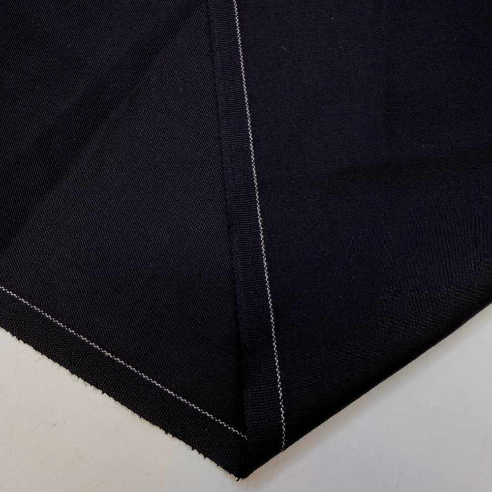 Sapphire Depth - Twill Weave Wool Woven - Dark Navy - 1.6M Bundle - True Deadstock fabric Fabric by private - Sustainable Textile | FABCYCLE