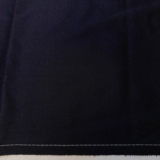 Sapphire Depth - Twill Weave Wool Woven - Dark Navy - 1.6M Bundle - True Deadstock fabric Fabric by private - Sustainable Textile | FABCYCLE