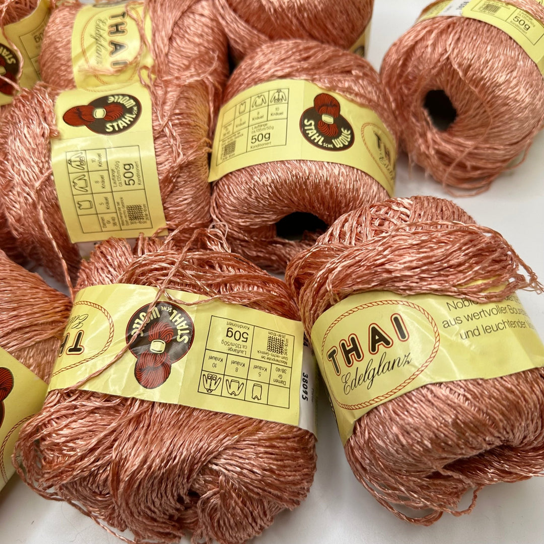 Satin Finish Yarn - Coral Pink - Individual - True Deadstock supplies Fabric by private - Sustainable Textile | FABCYCLE