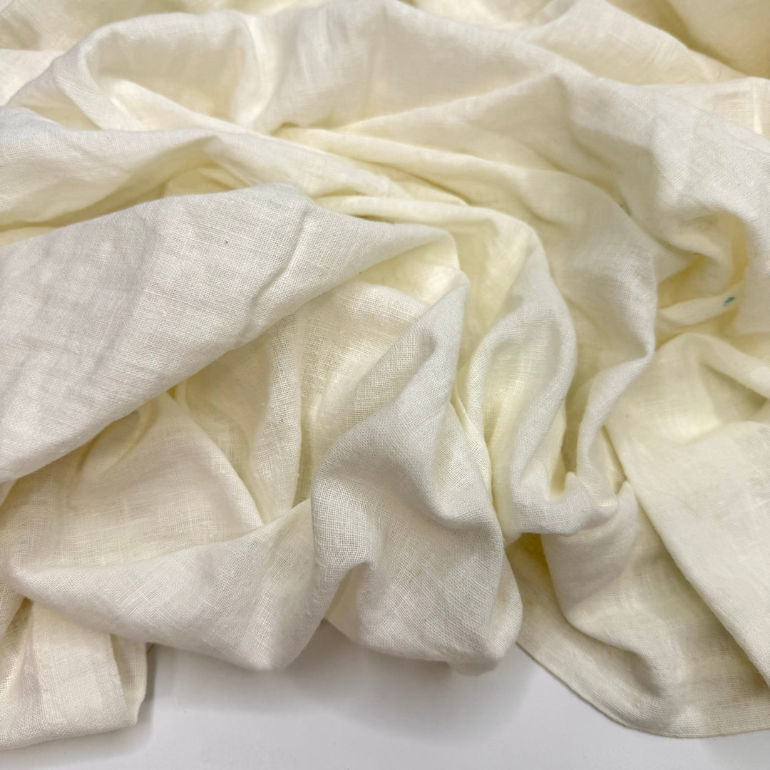 Sausage Puns Are The Wurst - Cotton Blend Woven - Light Cream - 1.8M Bundle - True Deadstock fabric Fabric by private - Sustainable Textile | FABCYCLE