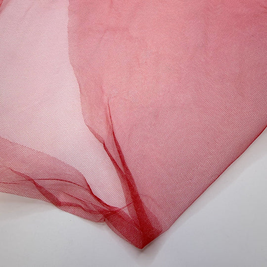 Save A Seat For Santa - Tulle Poly Knit - Red - 1.25M Bundle - True Deadstock fabric Fabric by private - Sustainable Textile | FABCYCLE