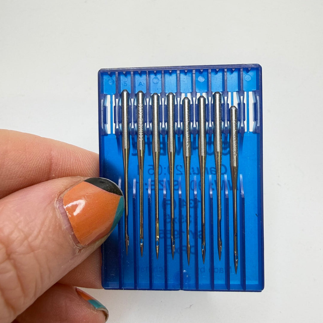 Schmetz Sewing Machine Needles Notions - Blue/Silver - 8 Pack - True Deadstock supplies Fabric by private - Sustainable Textile | FABCYCLE
