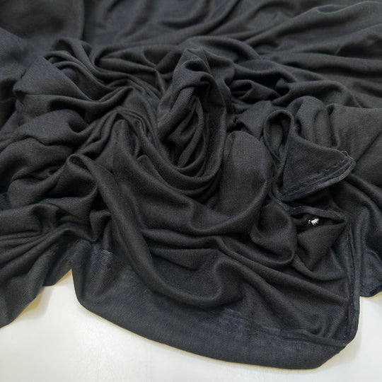 Sci Fi Horror Movie Marathon - Jersey Cotton/Bamboo Knit - Black - 2M Bundle - True Deadstock fabric Fabric by private - Sustainable Textile | FABCYCLE