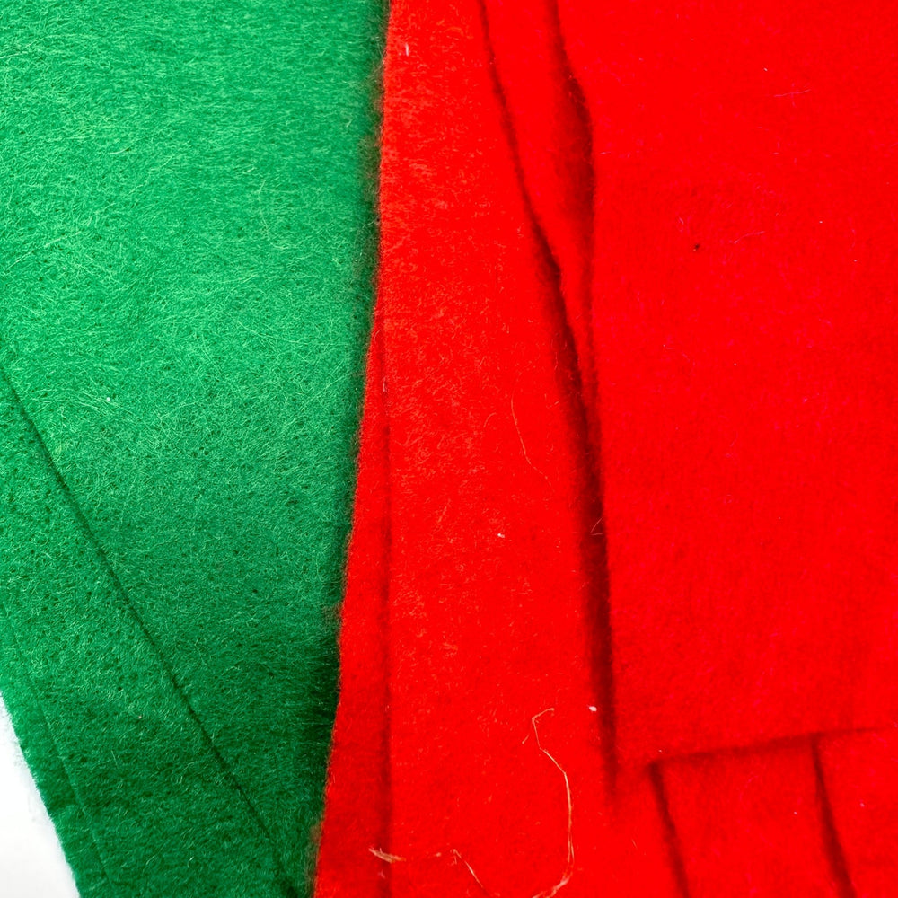 Scrap Pack Felt - Red/Green - 8 Pack - True Deadstock supplies Fabric by private - Sustainable Textile | FABCYCLE