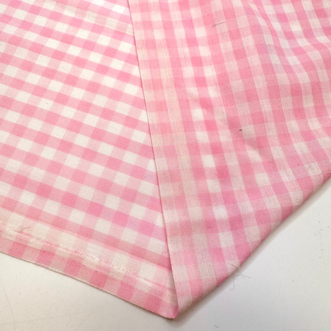 Scrap Patchwork Quilt - Polyester Blend Woven - Light Pink Plaid - 1.35M Bundle - True Deadstock fabric Fabric by private - Sustainable Textile | FABCYCLE
