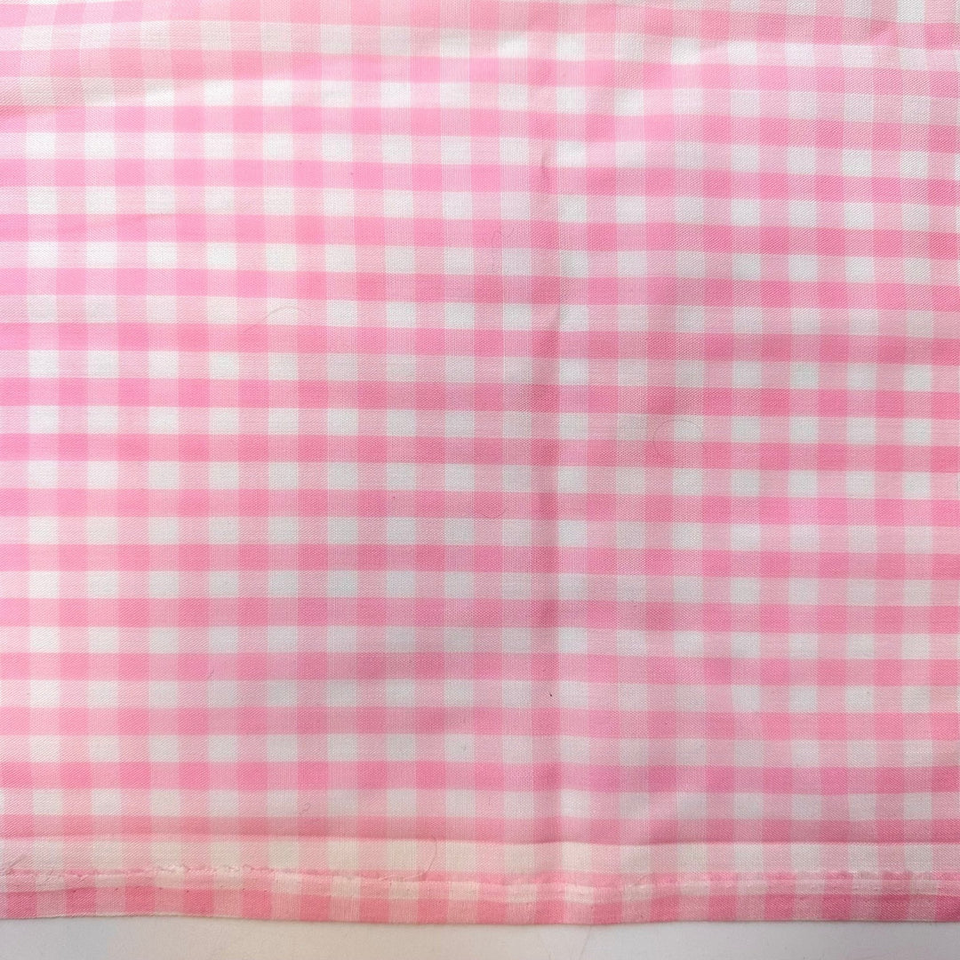 Scrap Patchwork Quilt - Polyester Blend Woven - Light Pink Plaid - 1.35M Bundle - True Deadstock fabric Fabric by private - Sustainable Textile | FABCYCLE