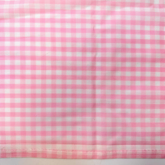 Scrap Patchwork Quilt - Polyester Blend Woven - Light Pink Plaid - 1.35M Bundle - True Deadstock fabric Fabric by private - Sustainable Textile | FABCYCLE