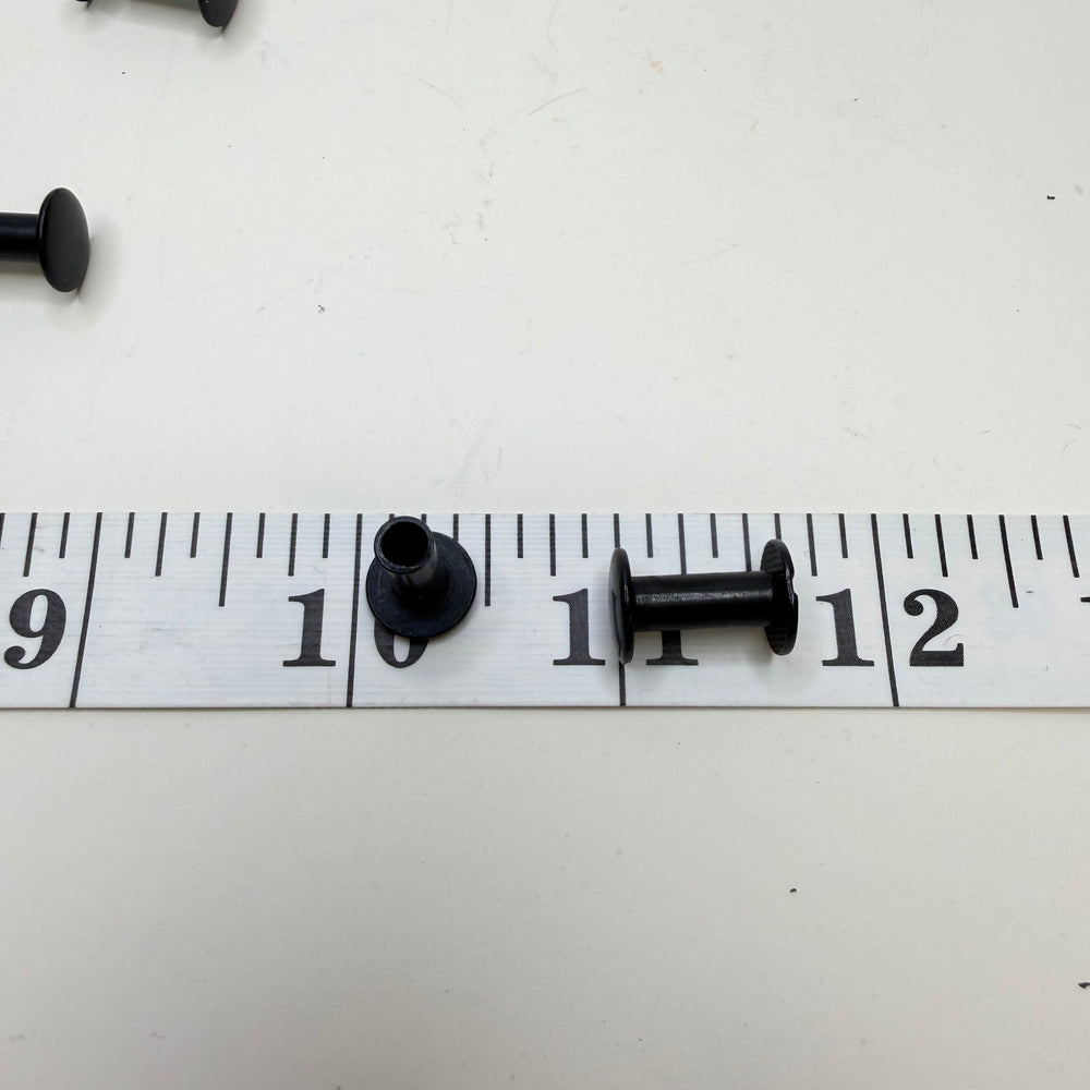 Screw In Pedestal Button - 10MM Metal - Black - True Deadstock supplies Fabric by private - Sustainable Textile | FABCYCLE