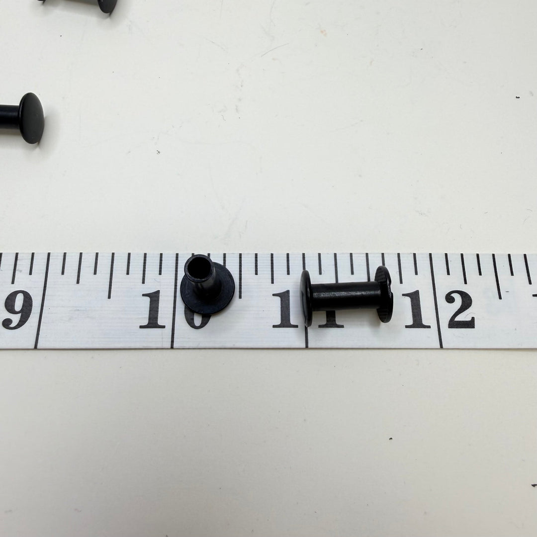 Screw In Pedestal Button - 10MM Metal - Black - True Deadstock supplies Fabric by private - Sustainable Textile | FABCYCLE