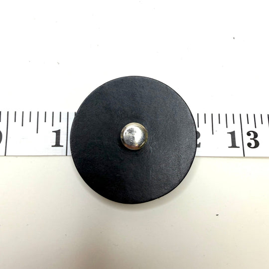 Screw In Pedestal Button - 50MM - Black/Silver - True Deadstock supplies Fabric by private - Sustainable Textile | FABCYCLE