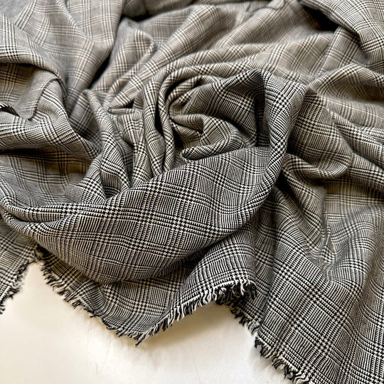 Sculptor - Cotton Woven - Black/White Plaid - 1.1M Bundle - True Deadstock fabric Fabric by private - Sustainable Textile | FABCYCLE