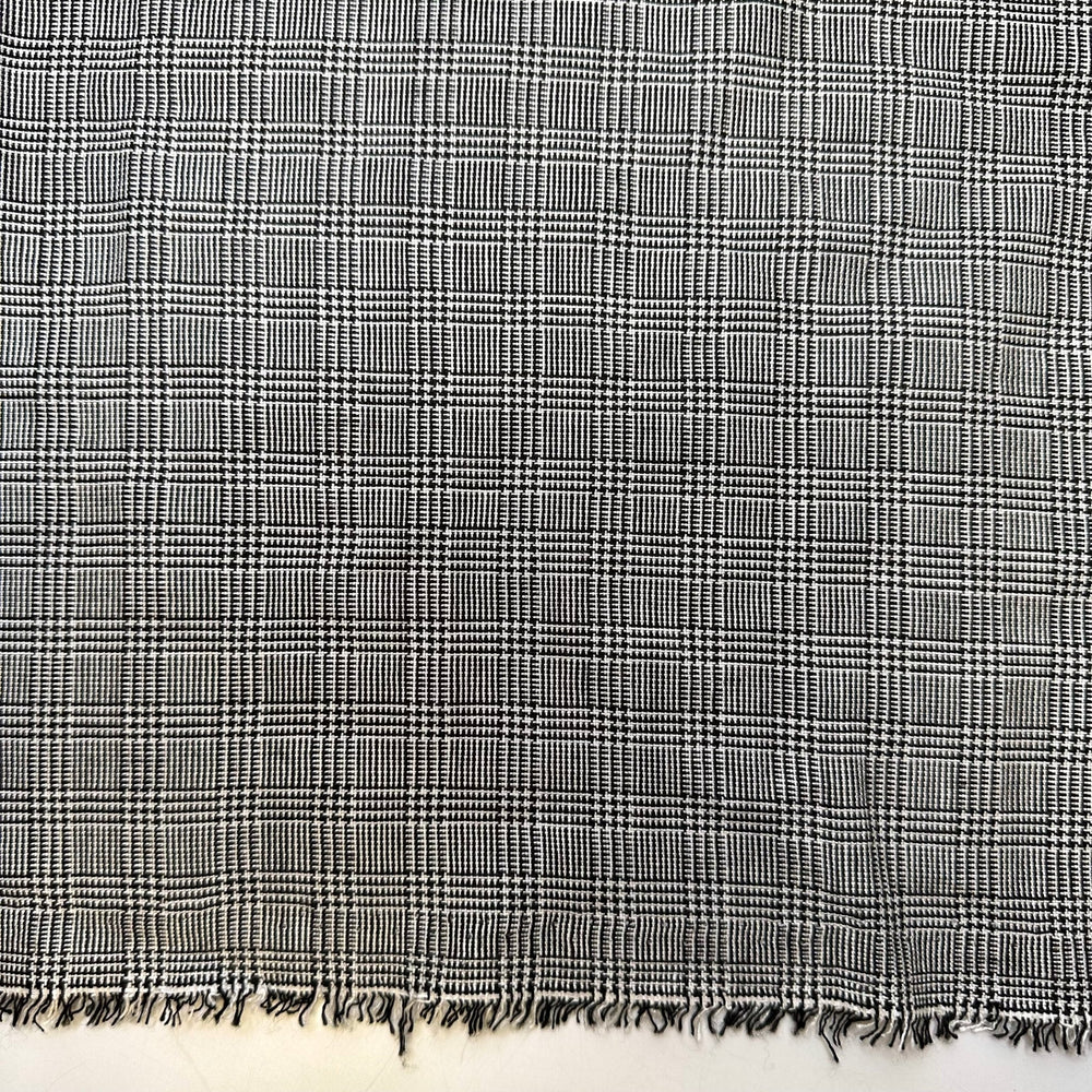 Sculptor - Cotton Woven - Black/White Plaid - 1.1M Bundle - True Deadstock fabric Fabric by private - Sustainable Textile | FABCYCLE