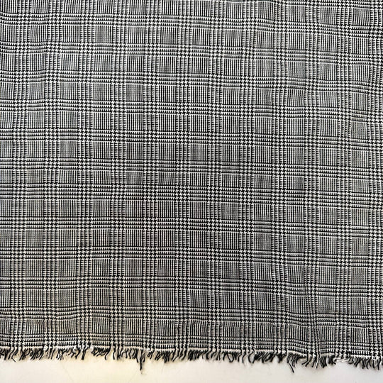 Sculptor - Cotton Woven - Black/White Plaid - 1.1M Bundle - True Deadstock fabric Fabric by private - Sustainable Textile | FABCYCLE