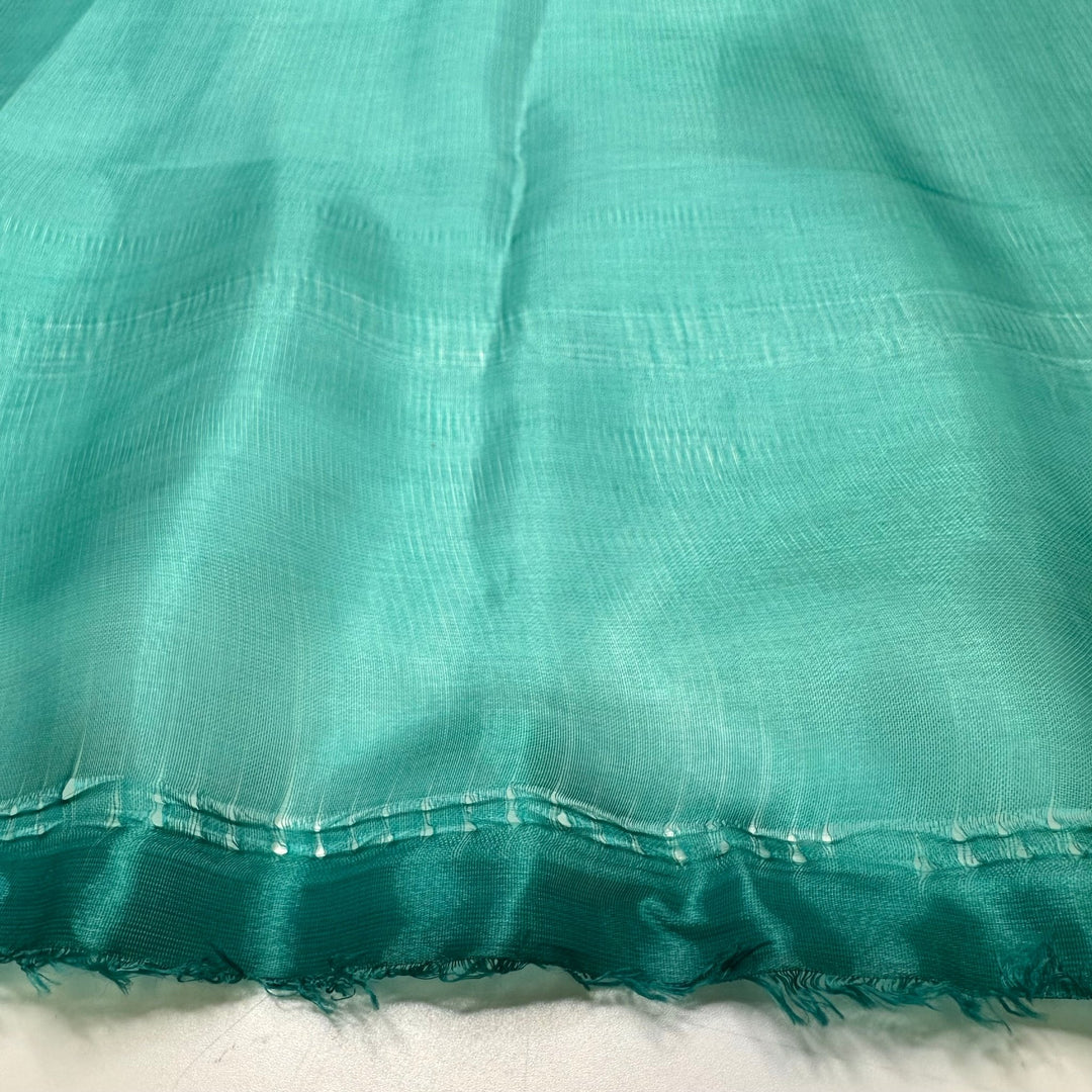 Sea Glass Vase - Organza Poly Woven - Teal Green - 2M Bundle - True Deadstock fabric Fabric by private - Sustainable Textile | FABCYCLE