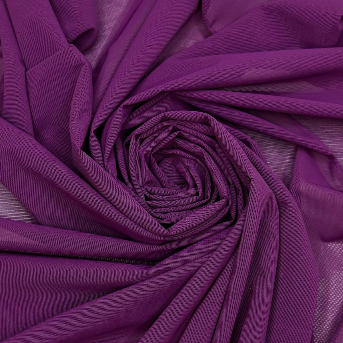 Sea Urchins - Mesh Nylon/Spandex Knit - Dark Purple - 1M Bundle - True Deadstock fabric Fabric by private - Sustainable Textile | FABCYCLE