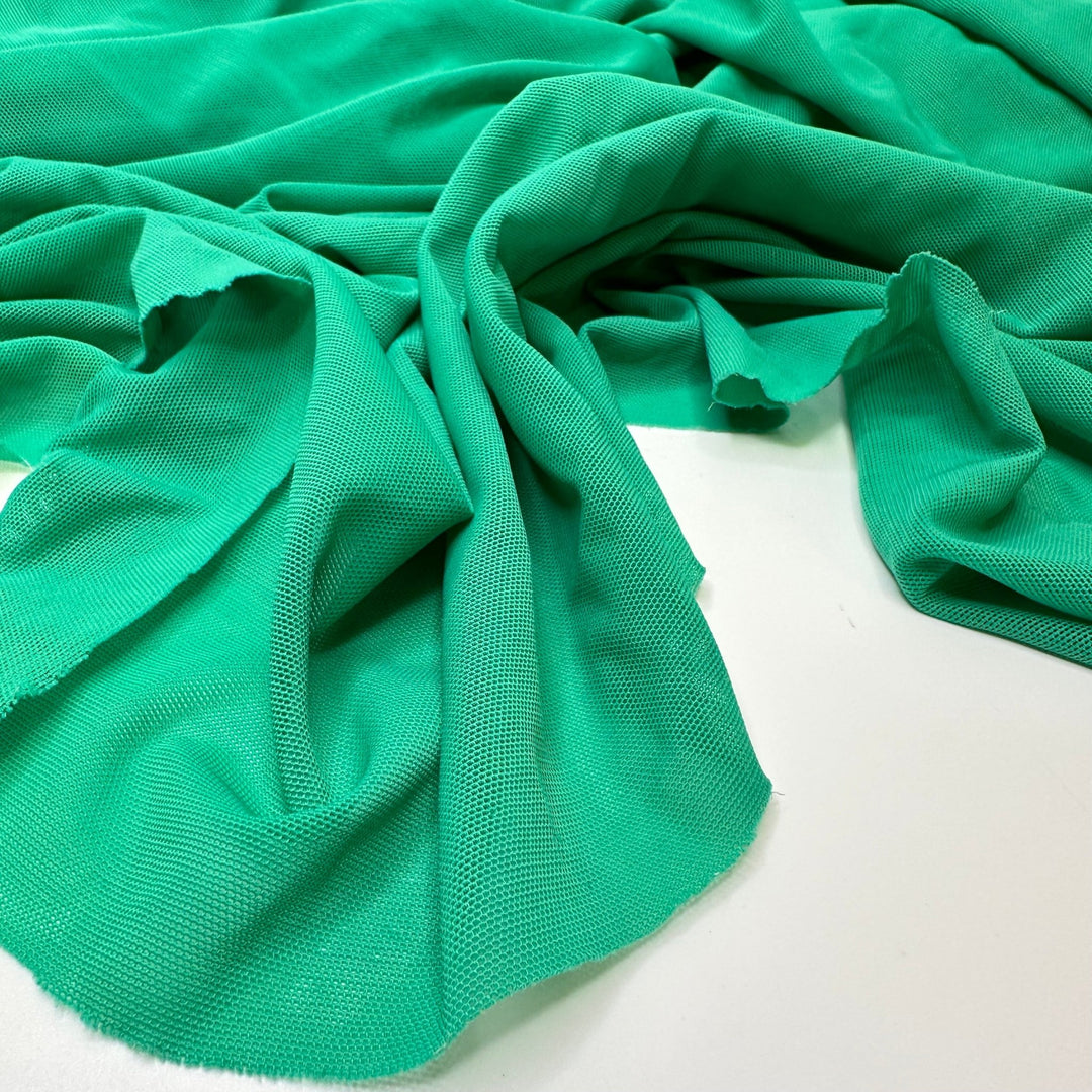 Seagrass - Mesh Poly/Spandex Knit - Green - 1.85M Bundle - True Deadstock fabric Fabric by private - Sustainable Textile | FABCYCLE