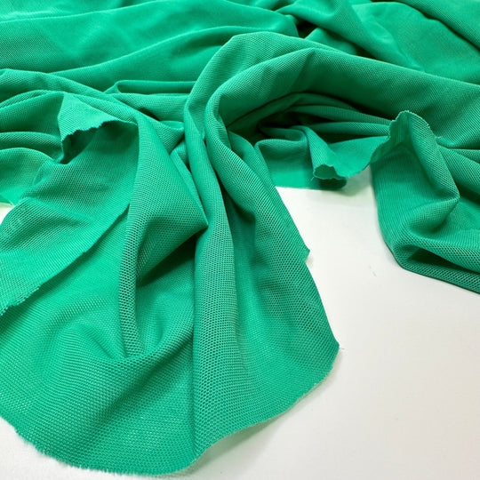 Seagrass - Mesh Poly/Spandex Knit - Green - 1.85M Bundle - True Deadstock fabric Fabric by private - Sustainable Textile | FABCYCLE