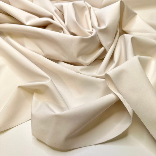 Seagull Snatcher - Water Resistant Soft Shell Poly/Nylon Knit - White - 1.2M Bundle - True Deadstock fabric Fabric by private - Sustainable Textile | FABCYCLE
