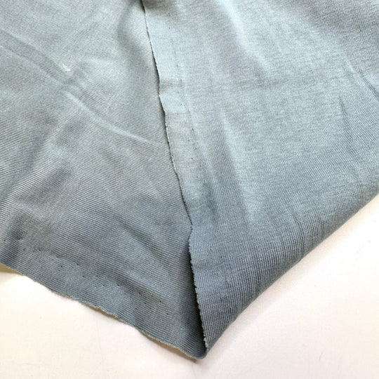 Seam Ripping And Trying Again - Copper Infused Rib Knit Cotton/Poly Knit - Light Blue/Grey - 0.9M Bundle - True Deadstock fabric Fabric by private - Sustainable Textile | FABCYCLE