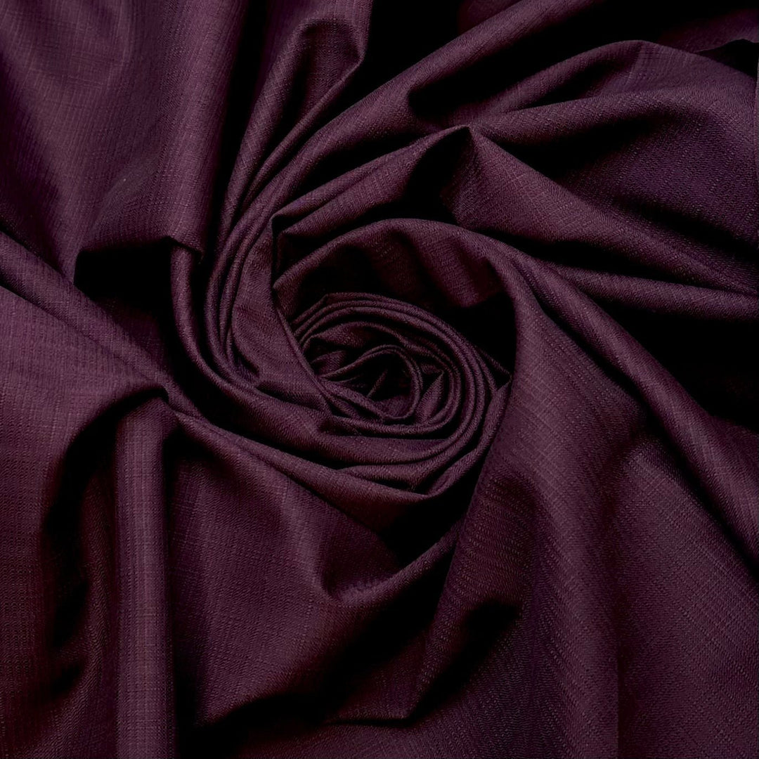 Secret Island Base - Natural Blend Woven - Dark Burgundy - Bundles - True Deadstock fabric Fabric by private - Sustainable Textile | FABCYCLE