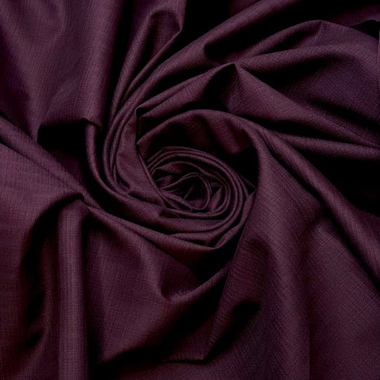 Secret Island Base - Natural Blend Woven - Dark Burgundy - Bundles - True Deadstock fabric Fabric by private - Sustainable Textile | FABCYCLE