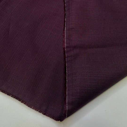 Secret Island Base - Natural Blend Woven - Dark Burgundy - Bundles - True Deadstock fabric Fabric by private - Sustainable Textile | FABCYCLE